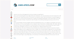 Desktop Screenshot of cars-specs.com